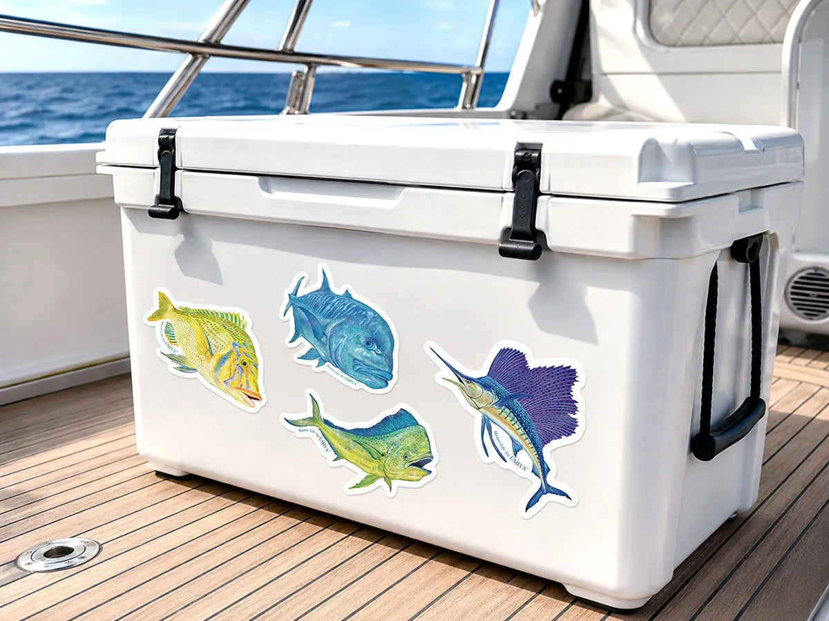 お魚ステッカー｜クーラーボックス